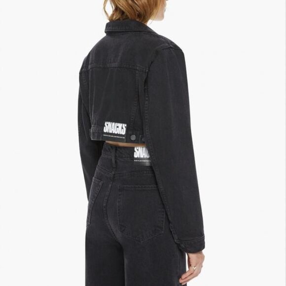 Mother Denim The Chiclet Cropped Denim Jacket In Smacking Good - Picture 3 of 9